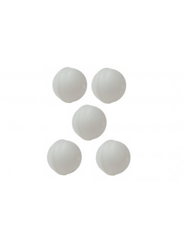 5 Plastic Abacus Balls WHITE
